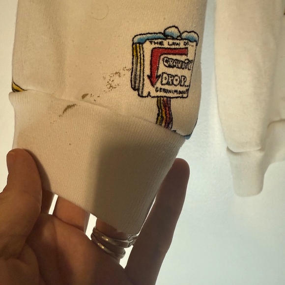 Vintage Ober Gatlinburg Sweatshirt w/ Cartoon Skiing Chipmunk Squirrel Print - Picture 5 of 5